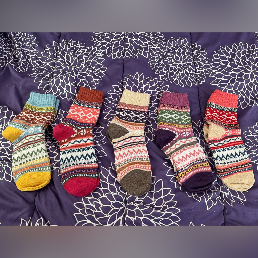 multicolor winter socks (5 pairs)